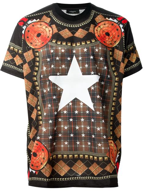 givenchy star t shirt mens|givenchy graphic shirts.